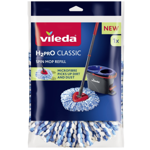 Vileda wkład zapas do mopa obrotowego H2PRO system box